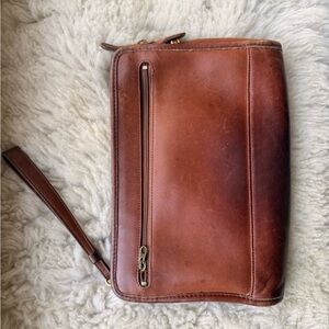 Coach Brown Leather Vintage Clutch